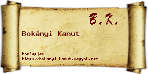 Bokányi Kanut névjegykártya